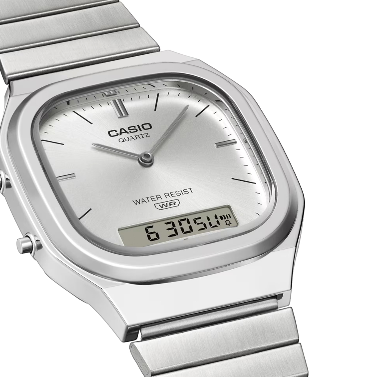 Casio Vintage AQ-240E-7AEF Silver-Tone Resin Ana-Digi Watch - 4