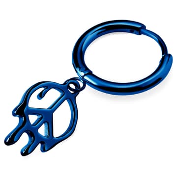 Fahrenheit | Μπλε Ατσάλινο Σκουλαρίκι Κρίκος με Κρεμαστό Charm Melting Peace Fahrenheit | Μπλε Ατσάλινο Σκουλαρίκι Κρίκος με Κρεμαστό Charm Melting Peace