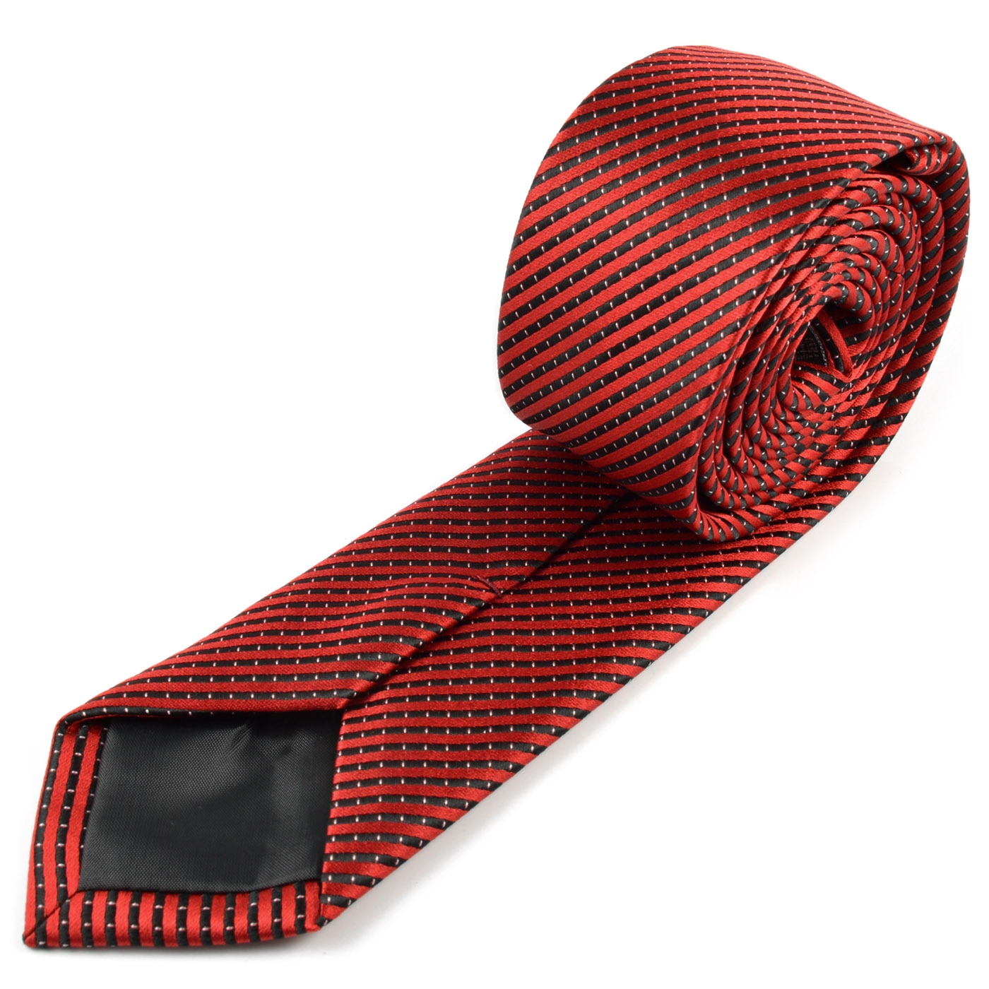 Černo-červená vázanka z mikrovlákna - 3