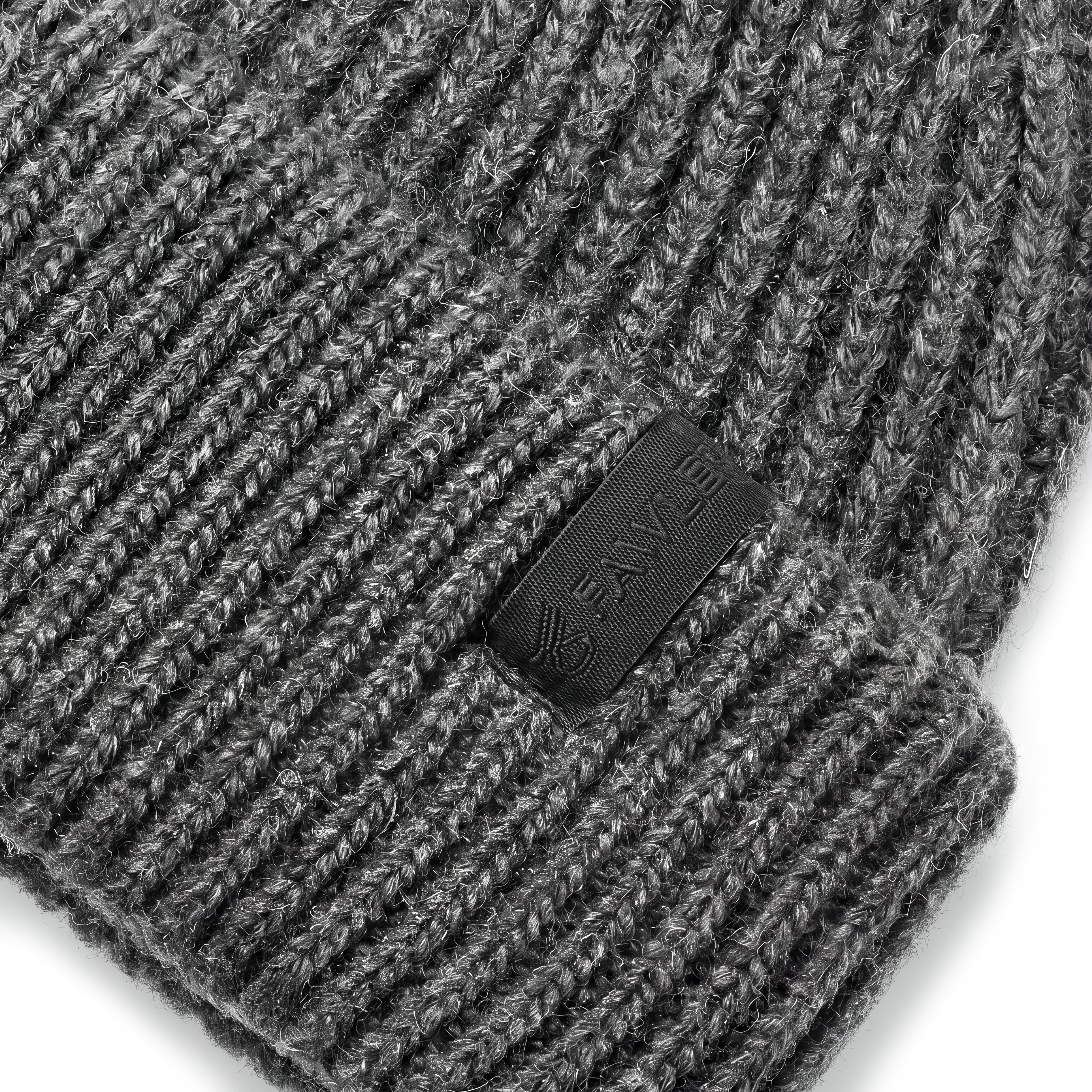 Nordic | Ciemnoszara czapka beanie rybacka z mieszanki wełny - 4