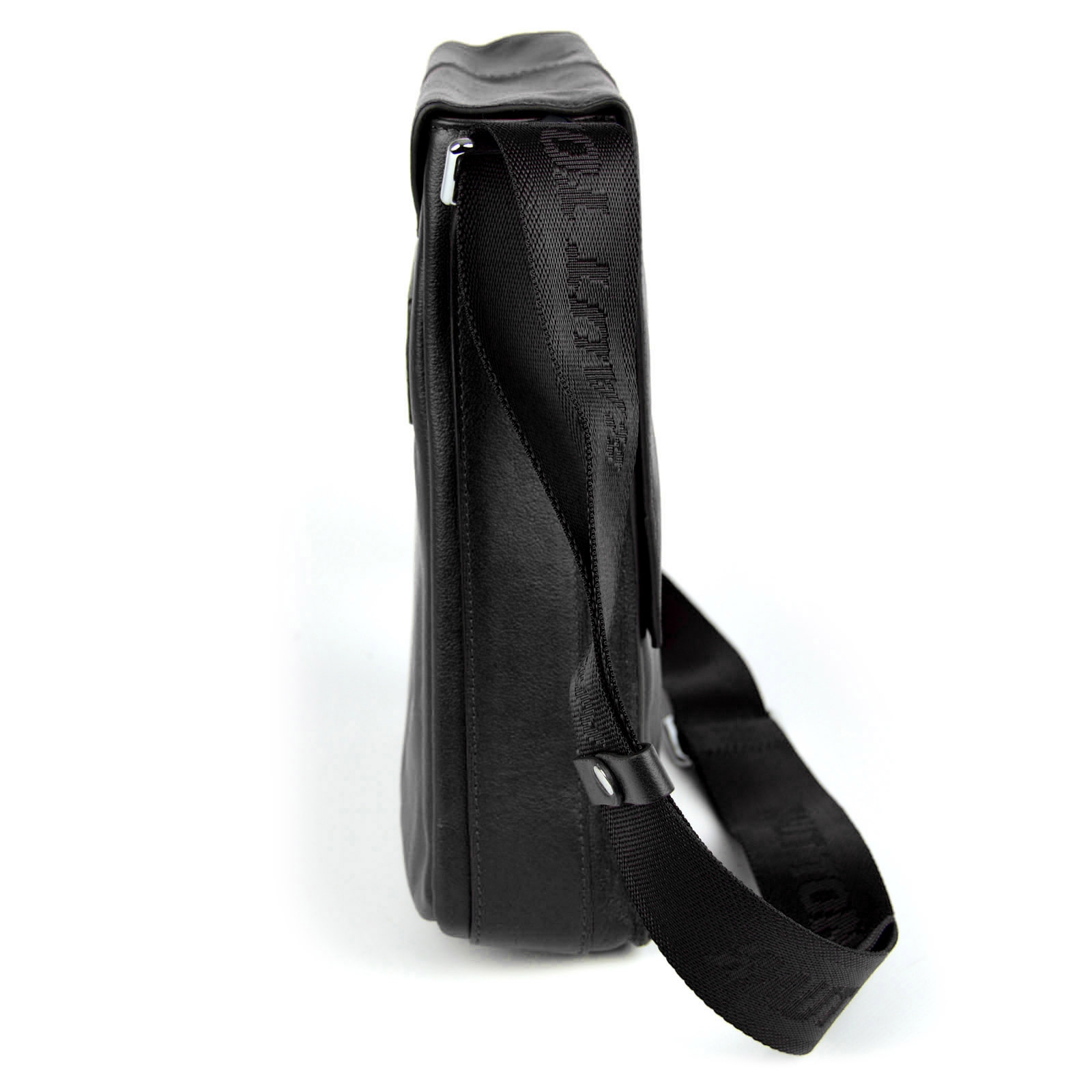 Bandolera de cuero clásica negra HT - 4