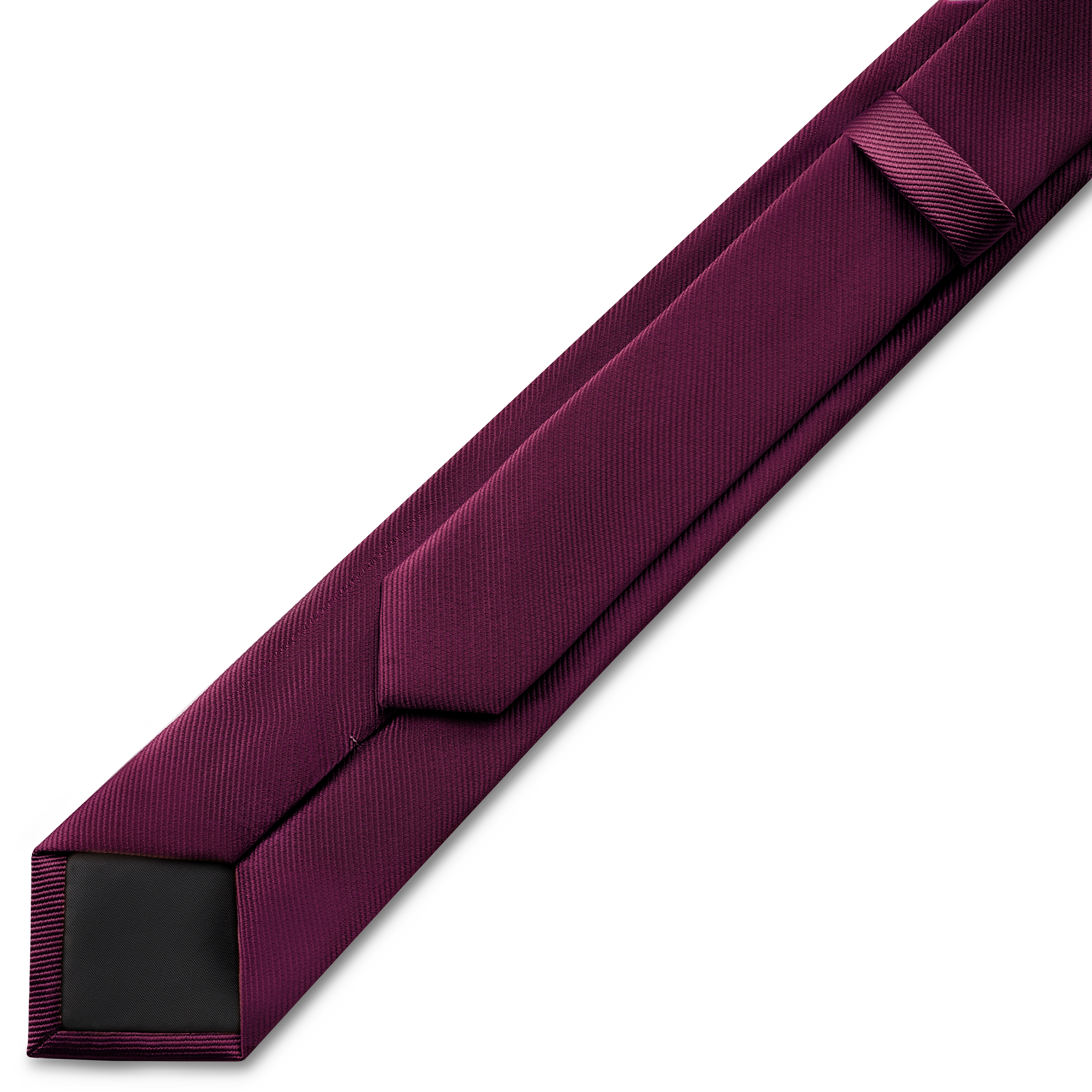 Karmozijnrode Smalle Grosgrain Stropdas van 6 cm - 4