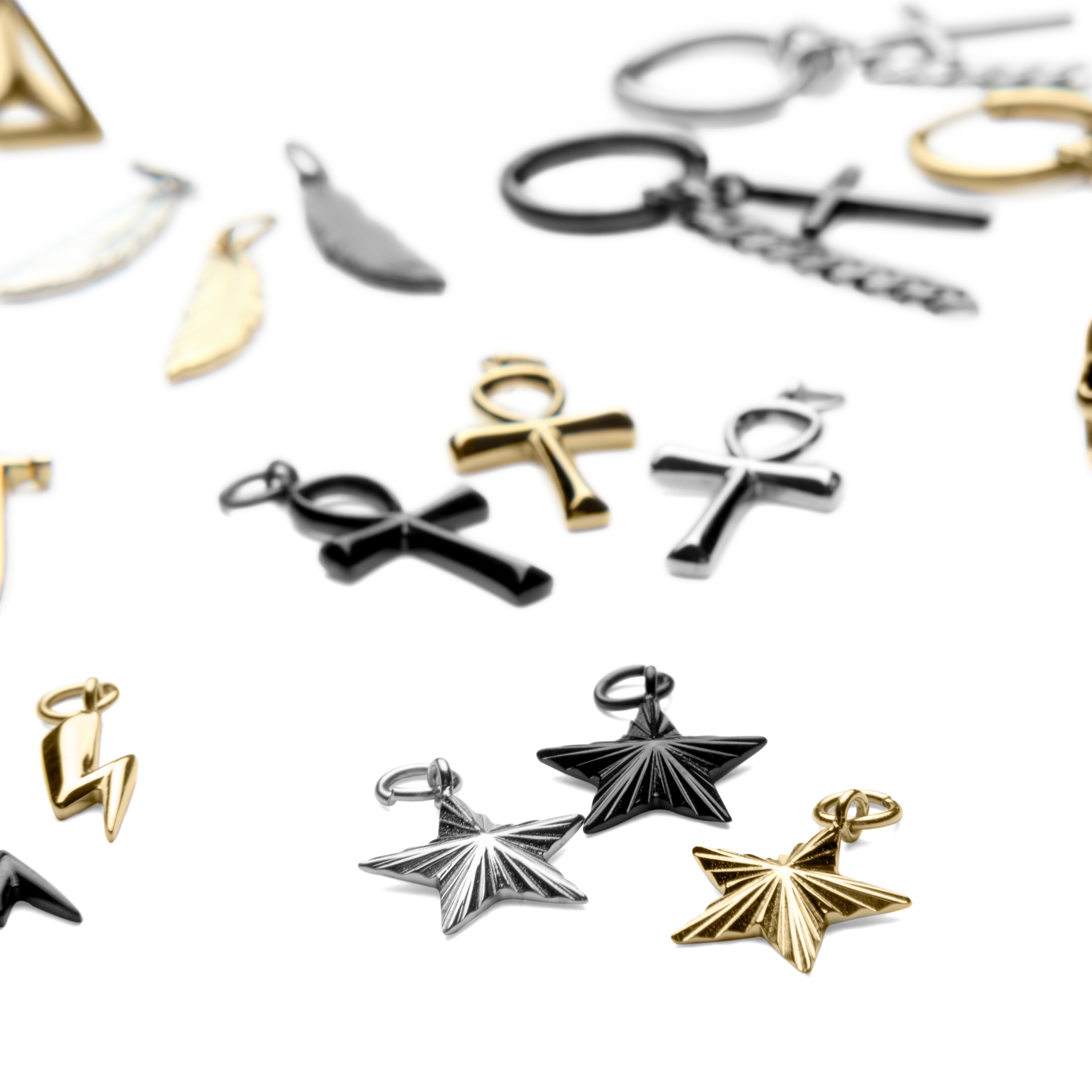 Hoop Earring 3-Pack with 27 Charms  - 2