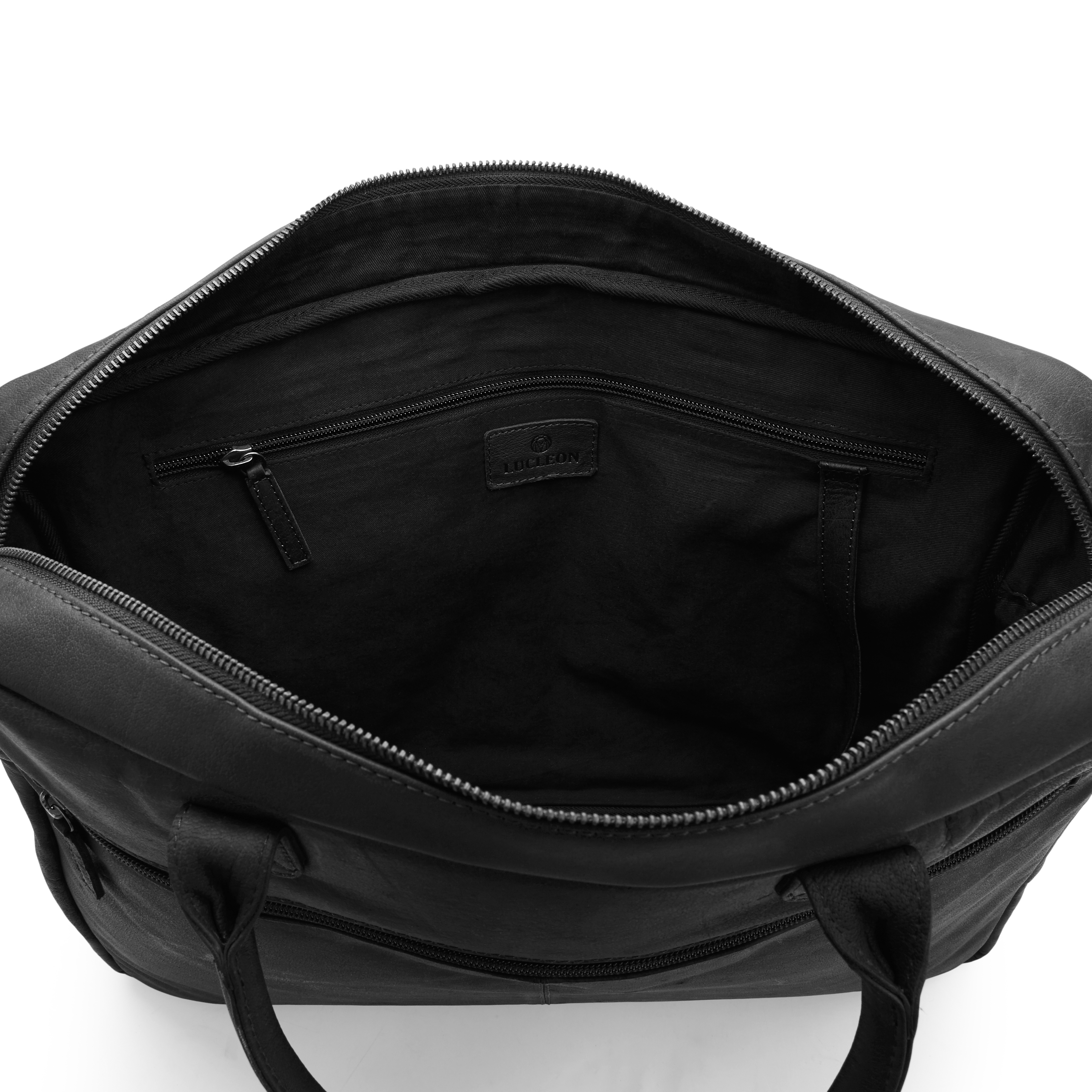 Sac en cuir Oxford Classic de couleur noire pour ordinateur portable - 8