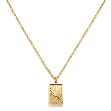 Mediterranean | Collar con colgante de ojo turco chapado en oro de 14K Mediterranean | Collar con colgante de ojo turco chapado en oro de 14K