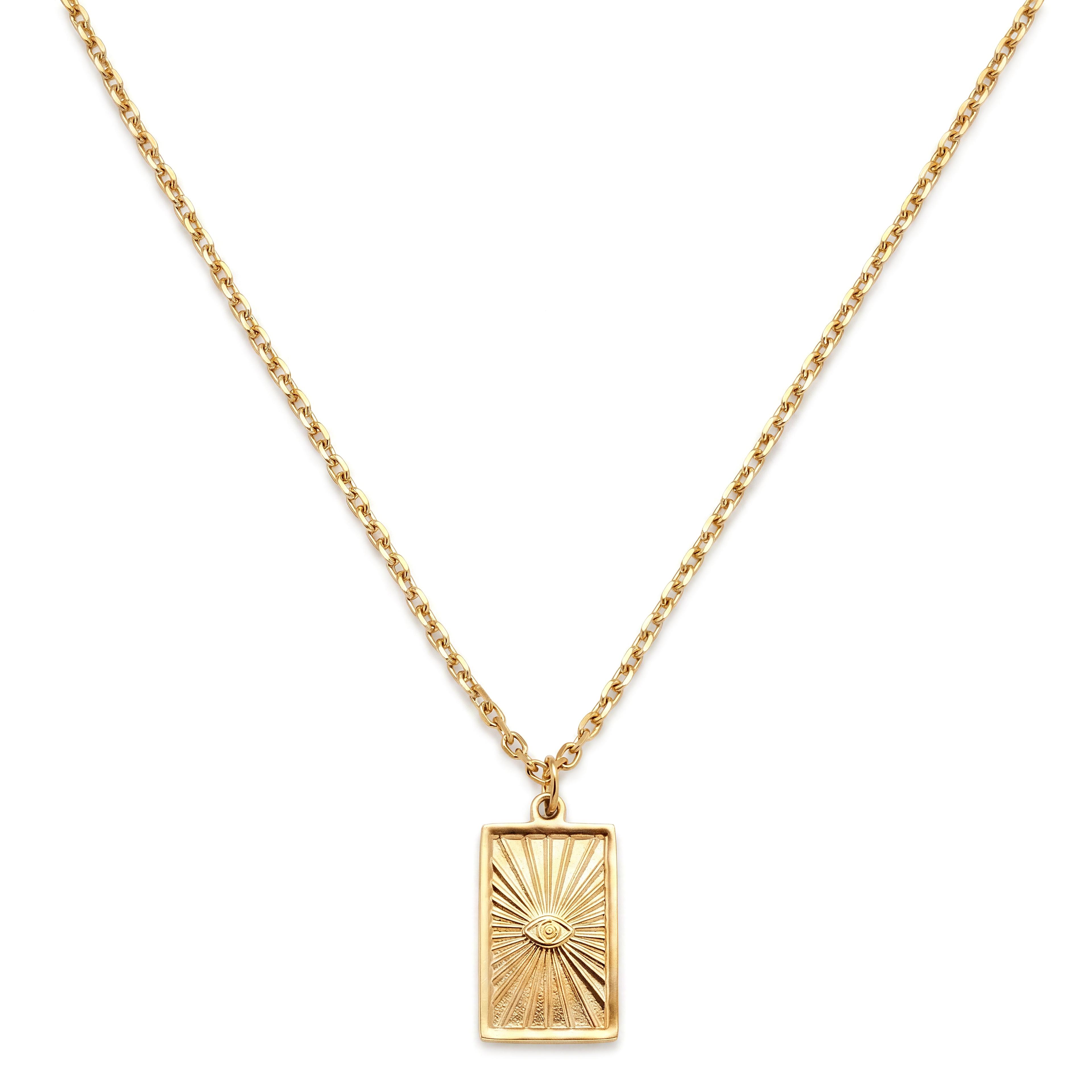Mediterranean | Collar con charm de Oculus de acero inoxidable en tono dorado Mediterranean | Collar con charm de Oculus de acero inoxidable en tono dorado