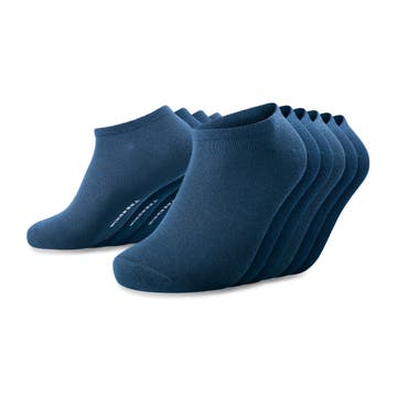 FreeFeel | Set van 6 paar hemelsblauwe bamboe enkelsokken FreeFeel | Set van 6 paar hemelsblauwe bamboe enkelsokken
