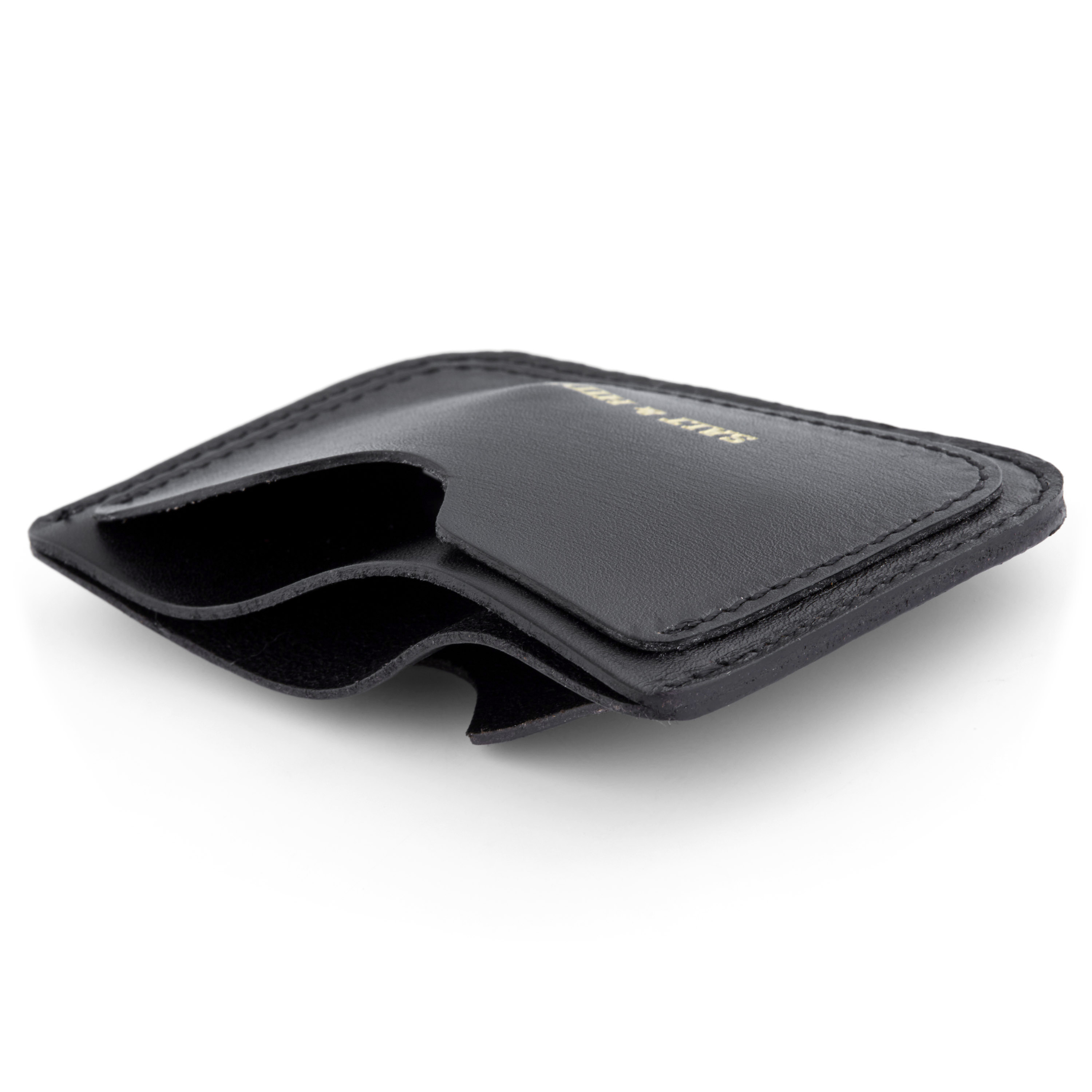 Tarjetero de piel Fergus negro - 2
