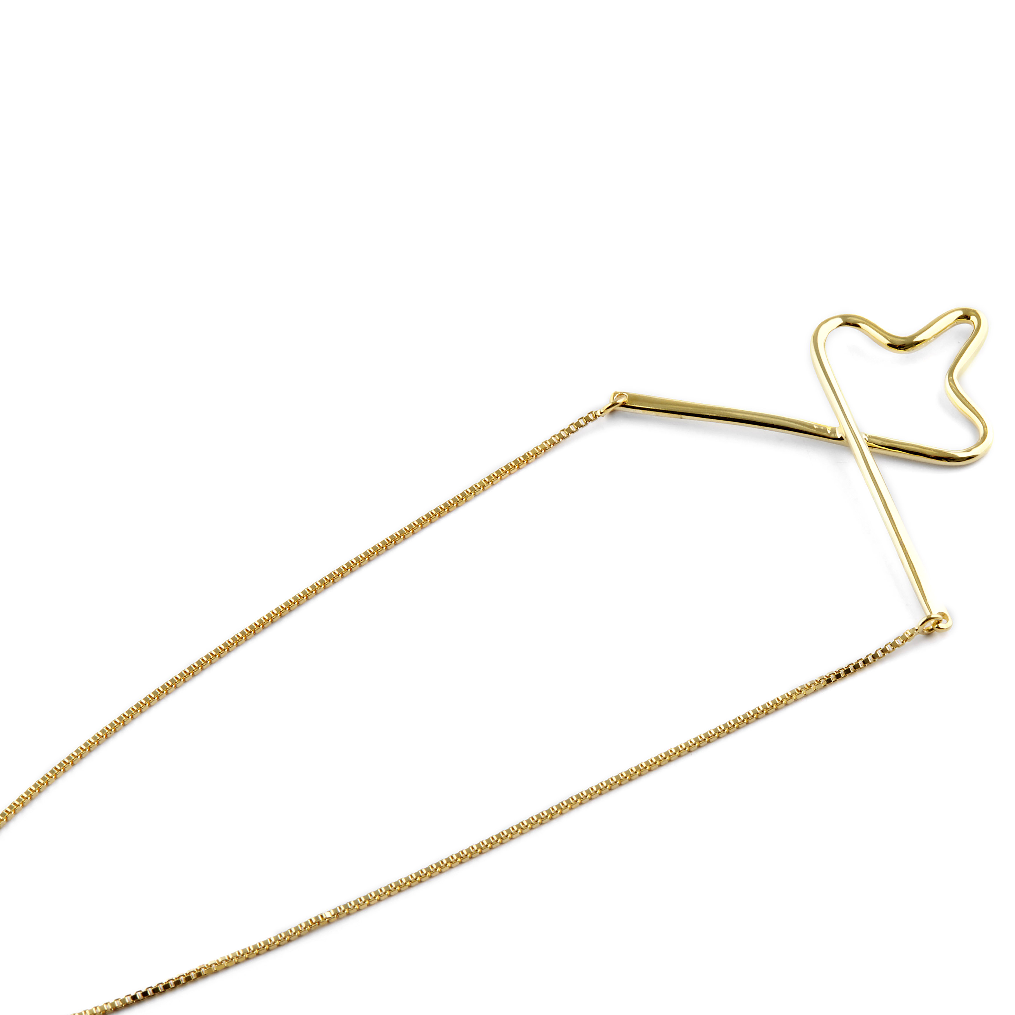 925s-Slipsekæde i Guld med Kvadratisk Kæde - 3