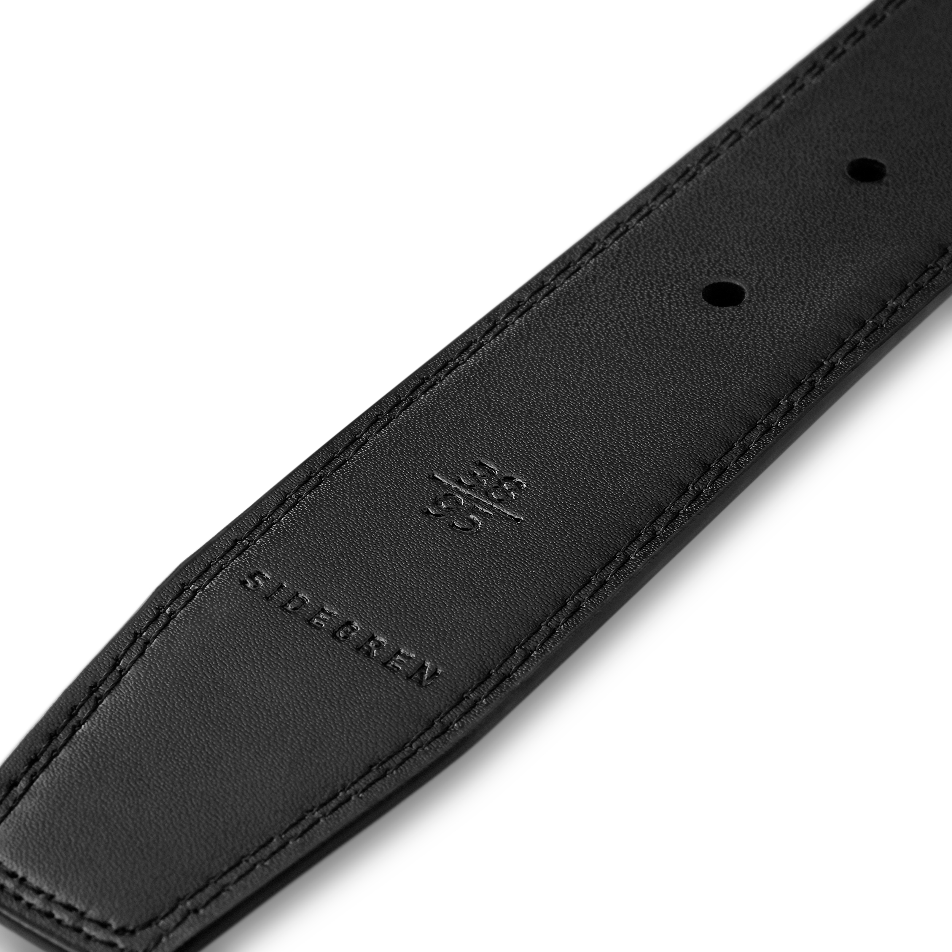 Black Glossy Faux Leather Belt - 6