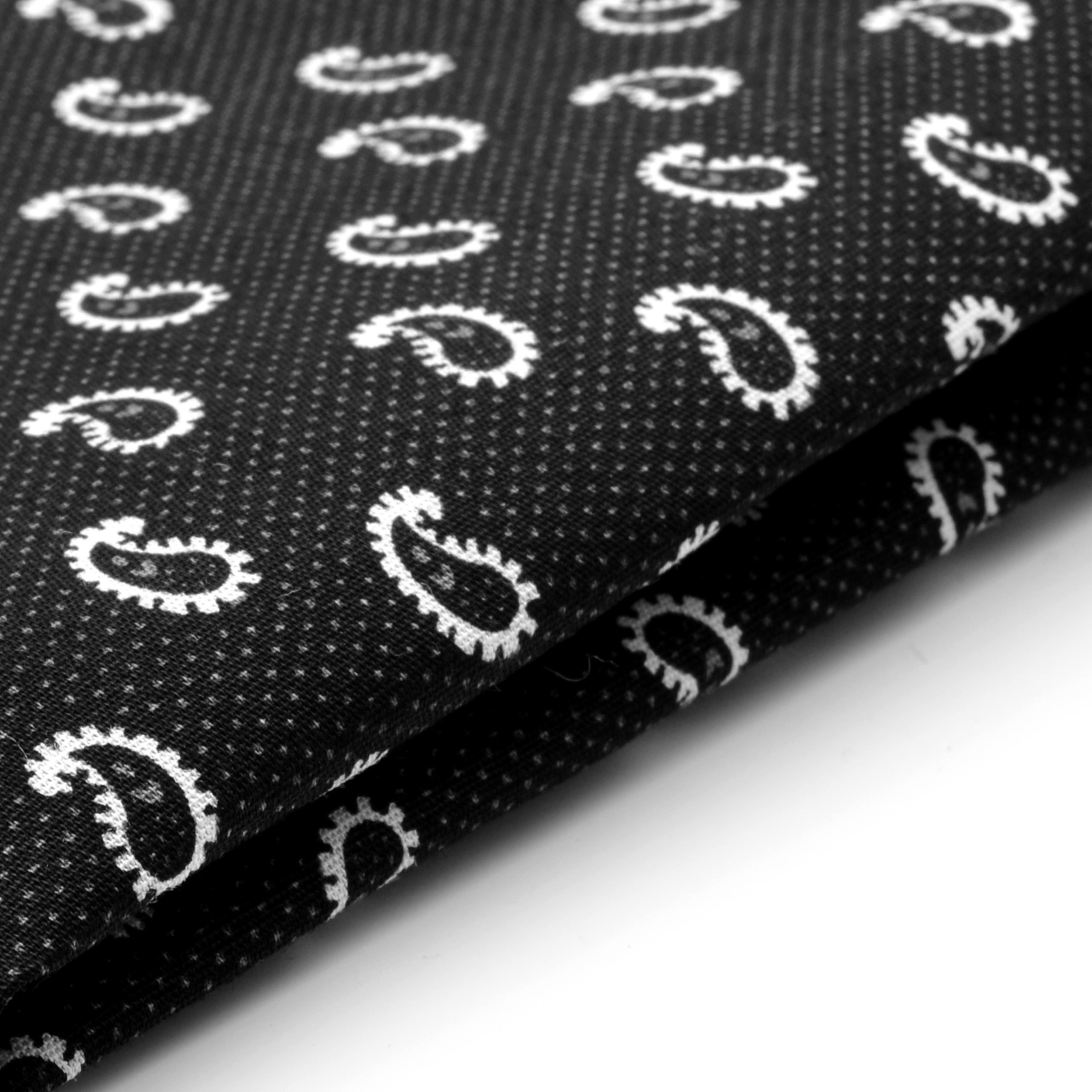 Schwarzes Design Einstecktuch aus Baumwolle - 2