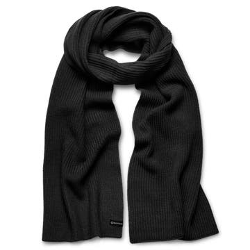 Baltic | Black Rib Knitted Acrylic Scarf Baltic | Black Rib Knitted Acrylic Scarf