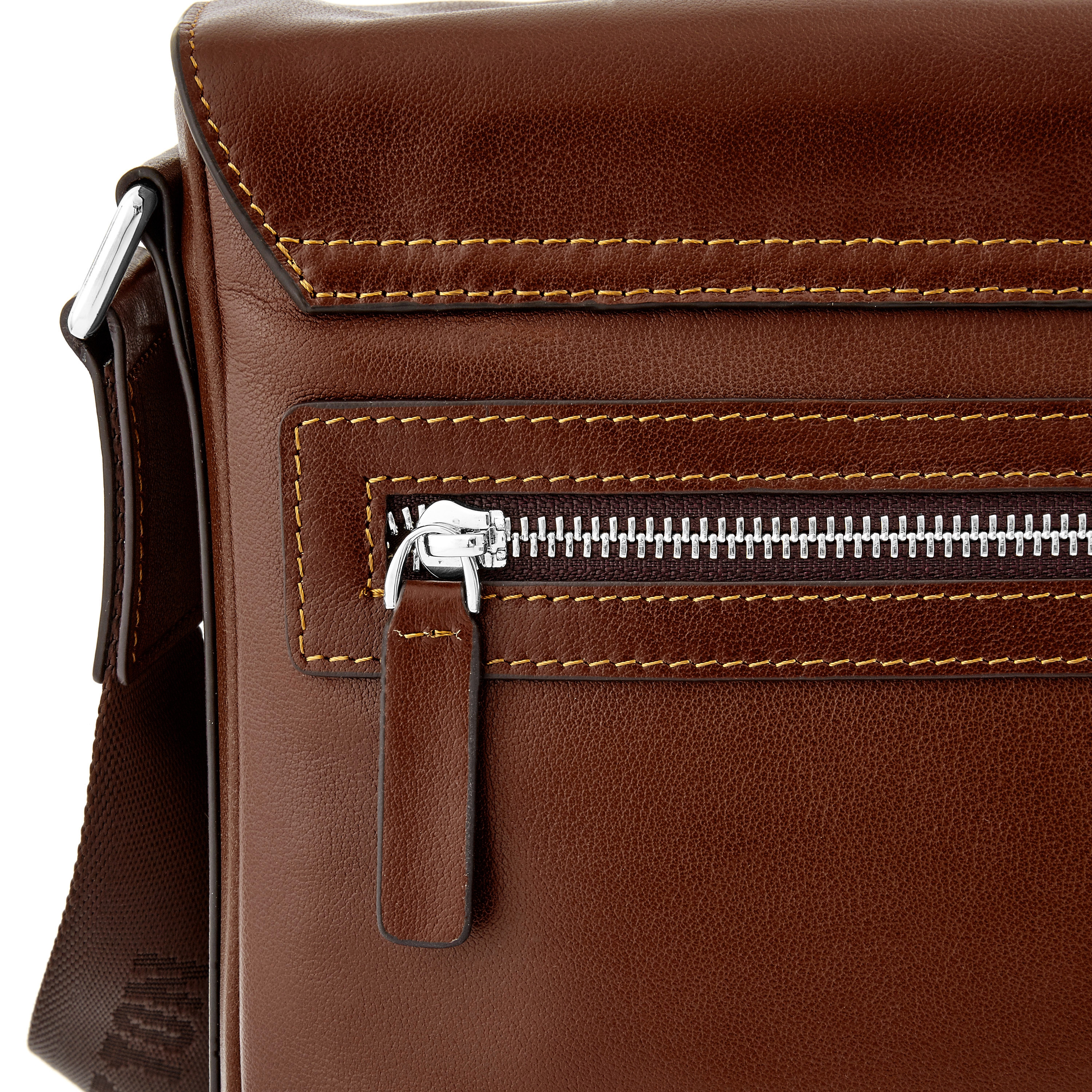 Hautton Skulderveske i Brunt Skinn - 4