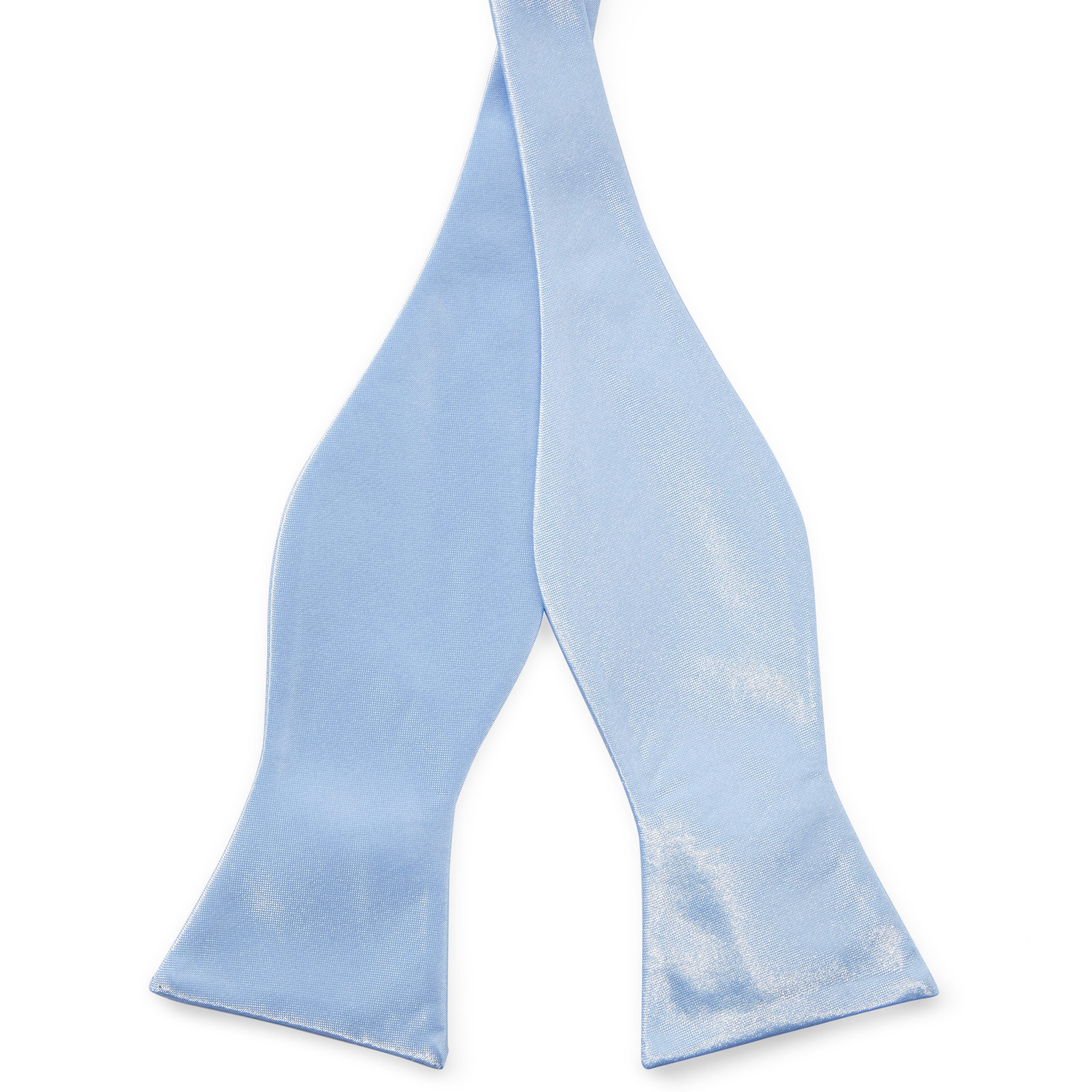 Shiny Baby Blue Basic Self-Tie Bow Tie