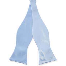 Shiny Baby Blue Basic Self-Tie Bow Tie