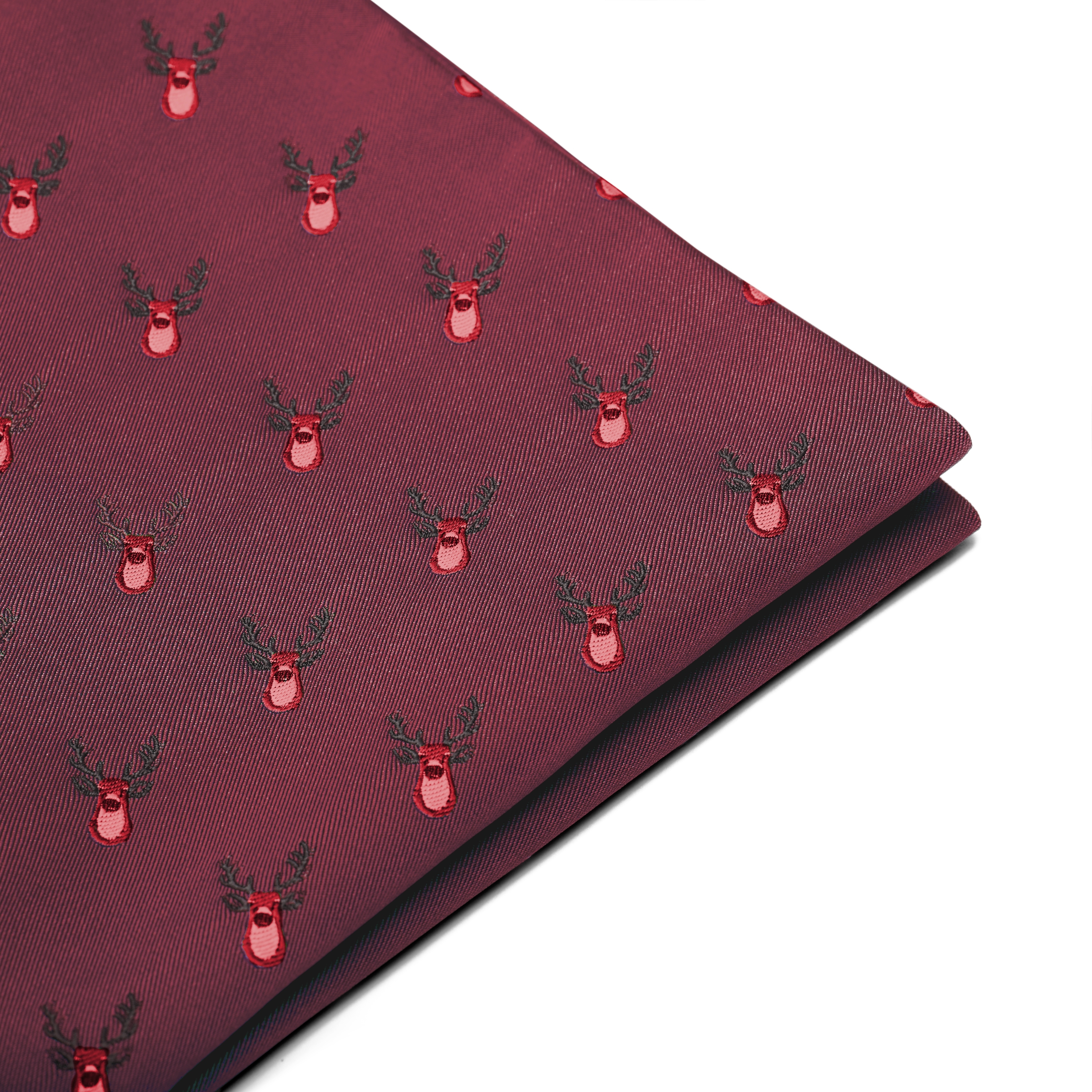 Pochette de costume bordeaux à motifs de rennes de Noël - 2