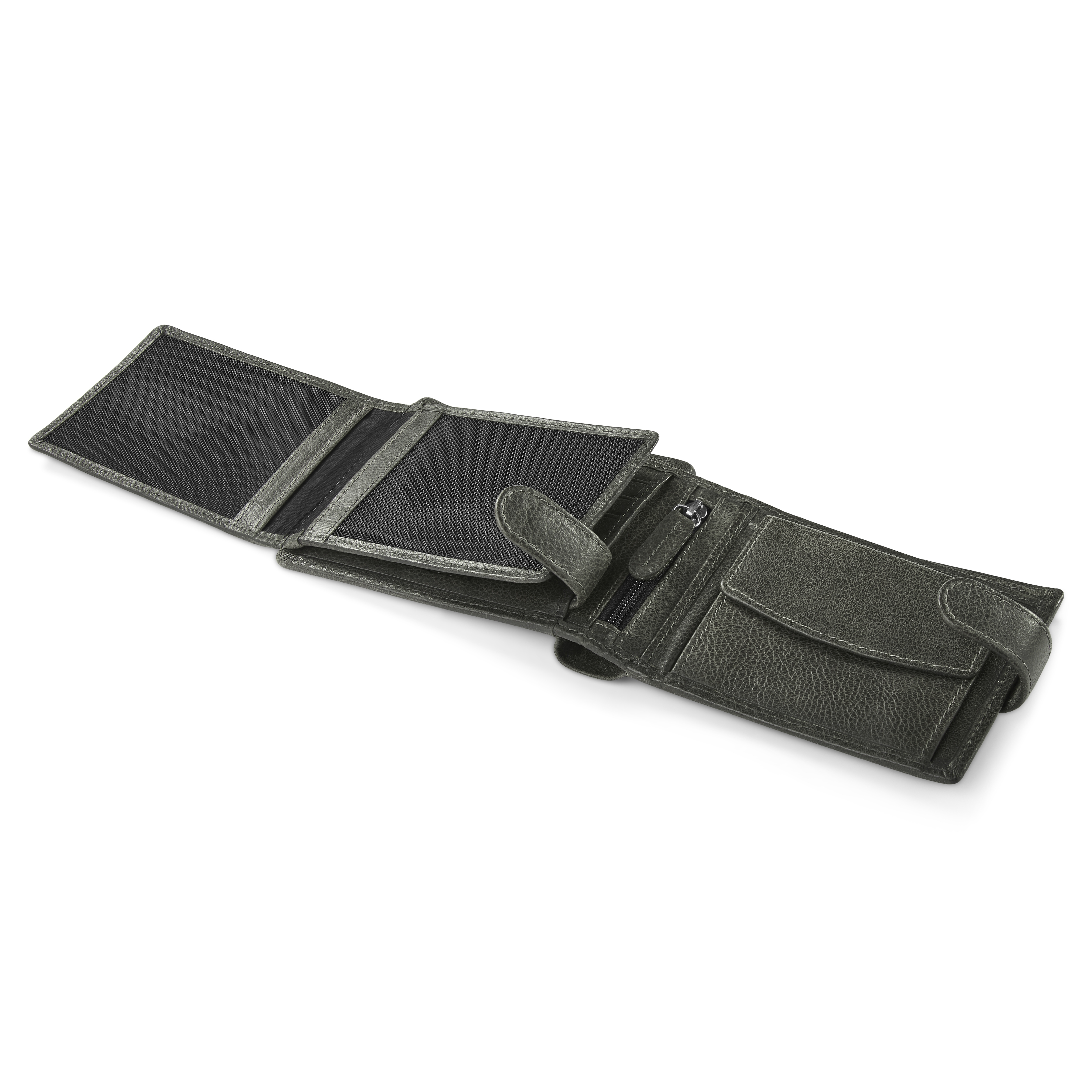 Brown-Grey Ergonomic Licio Leather Wallet - 8