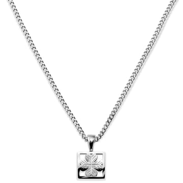 Clover | Silver‑Tone Stainless Steel Small Clover Charm Necklace Clover | Silver‑Tone Stainless Steel Small Clover Charm Necklace
