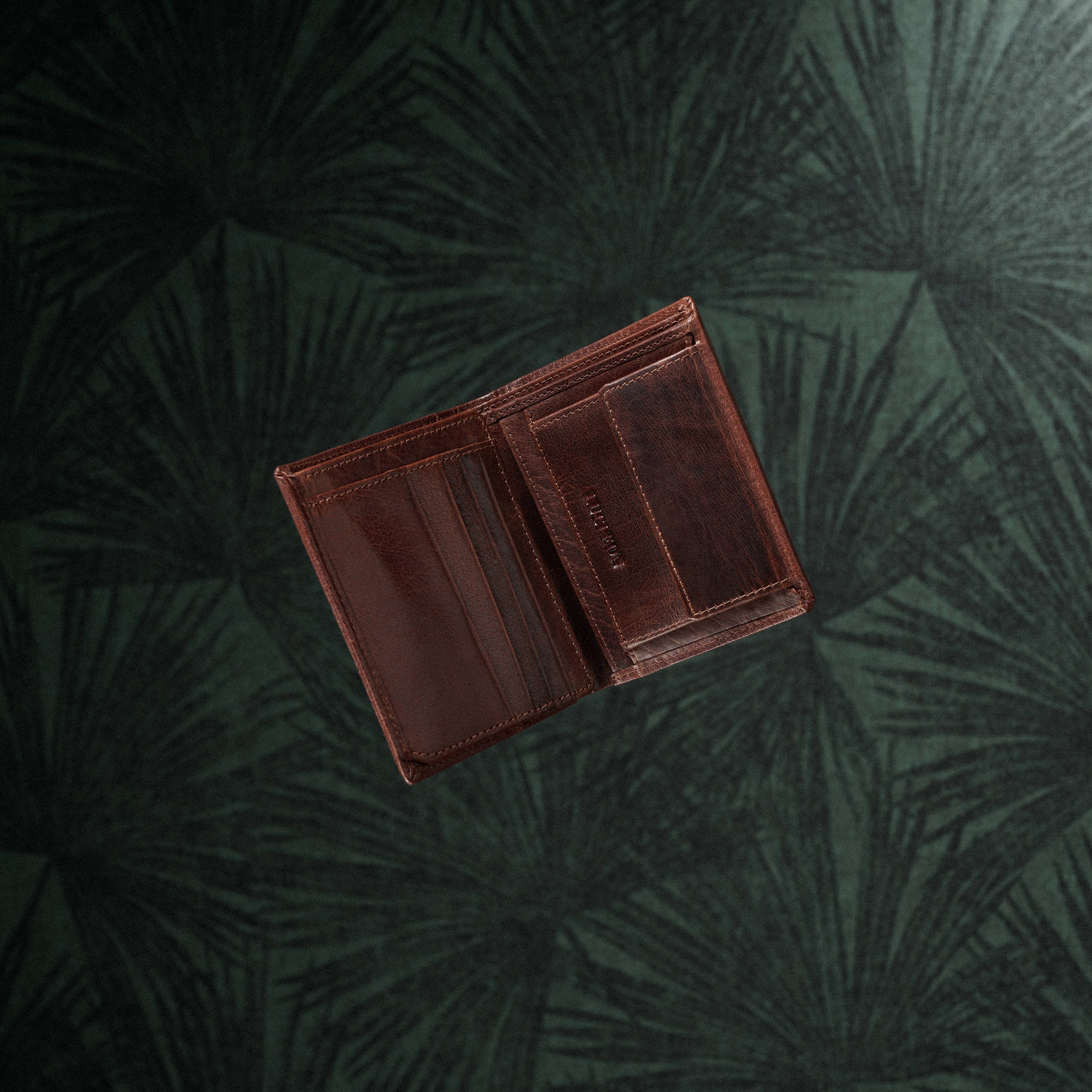 Montreal Karkea ruskea RFID nahkalompakko - 5