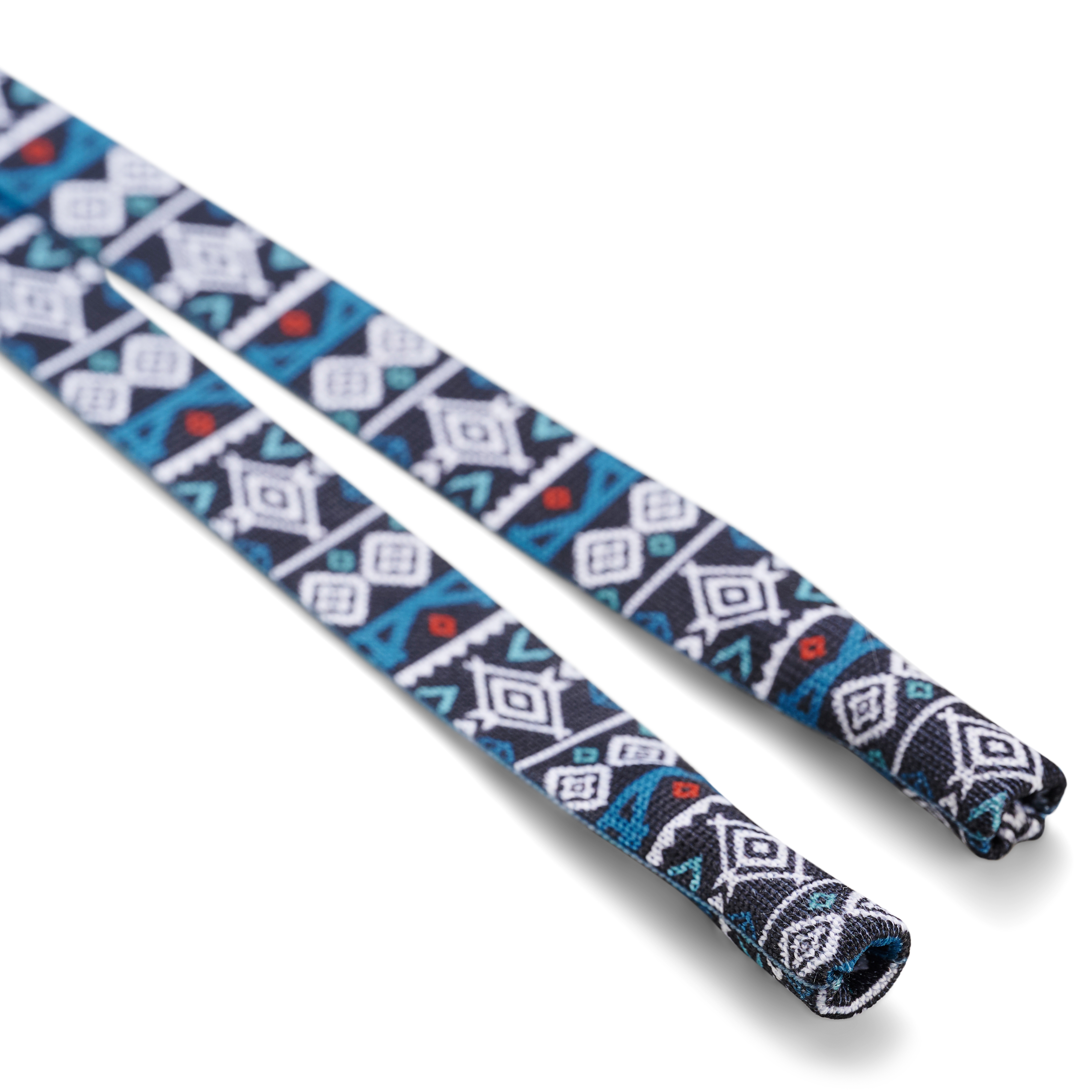 Bred Mørkeblå Solbrillesnor med Læderdetaljer - 4