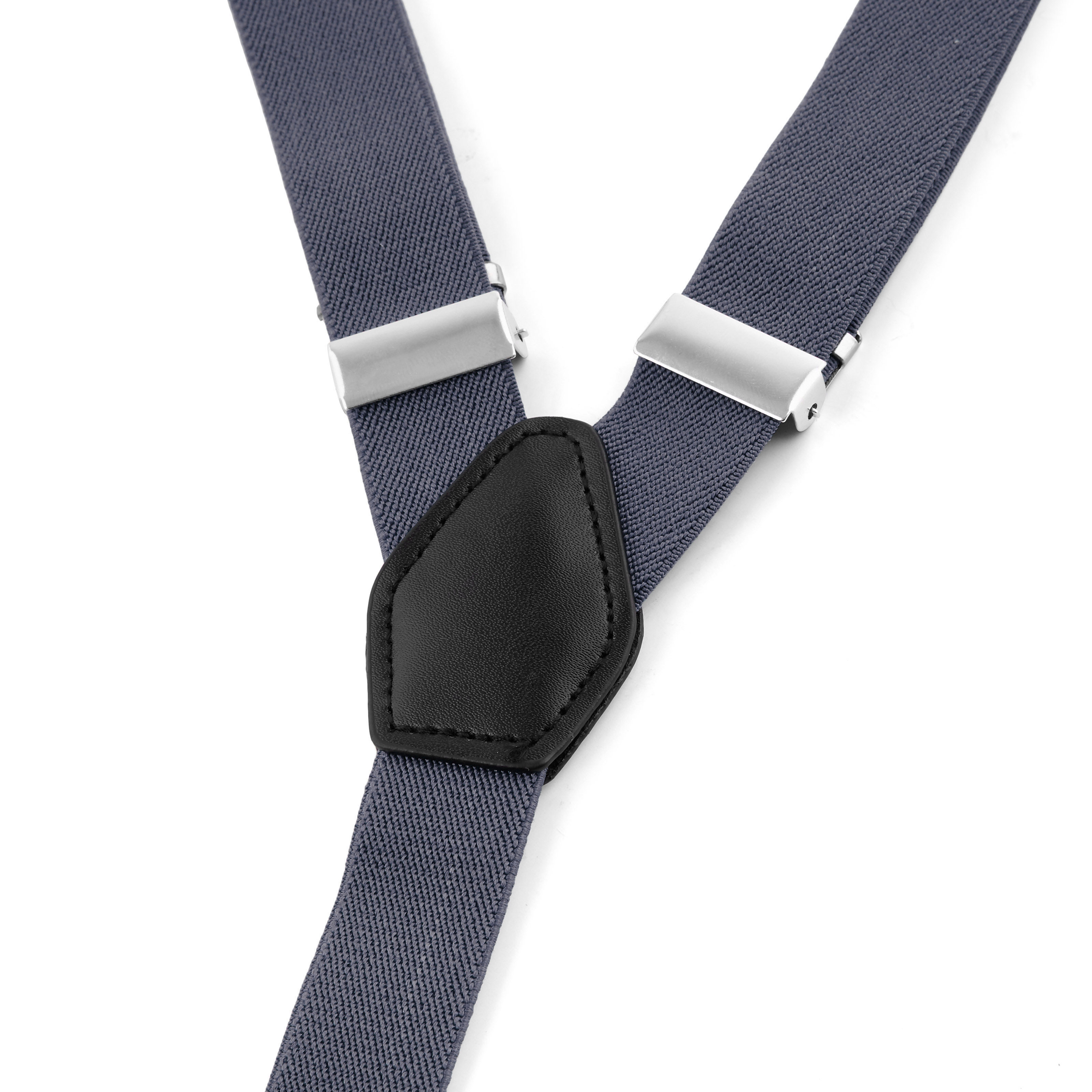 Slim Smoke Grey Polyester Clip-On Braces, In stock!