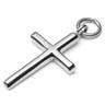 Silver-Tone Stainless Steel Cross Charm