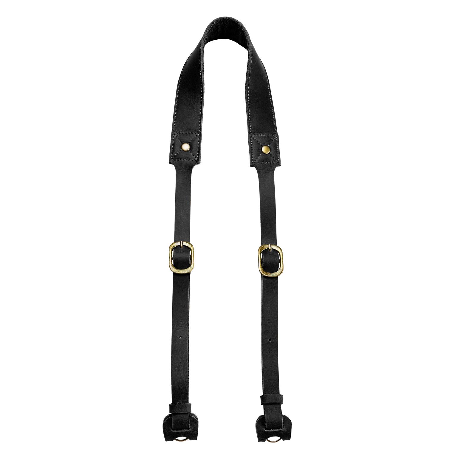 Kamera-Nackenriemen | Schwarzes Vintage-Leder Kamera-Nackenriemen | Schwarzes Vintage-Leder