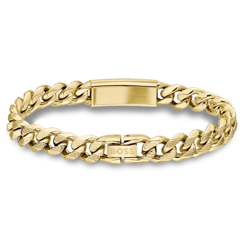 Arany tónusú BOSS Kassy emblémás karkötő - 2