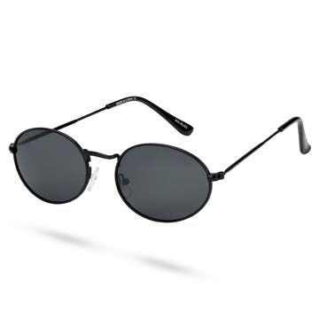 Ambit Black Oval Sunglasses 