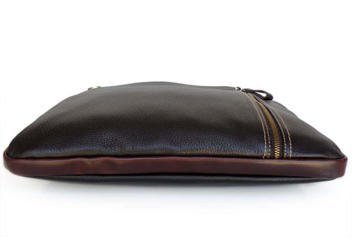 Dark Brown Leather Computer Bag In stock! Delton Bags
