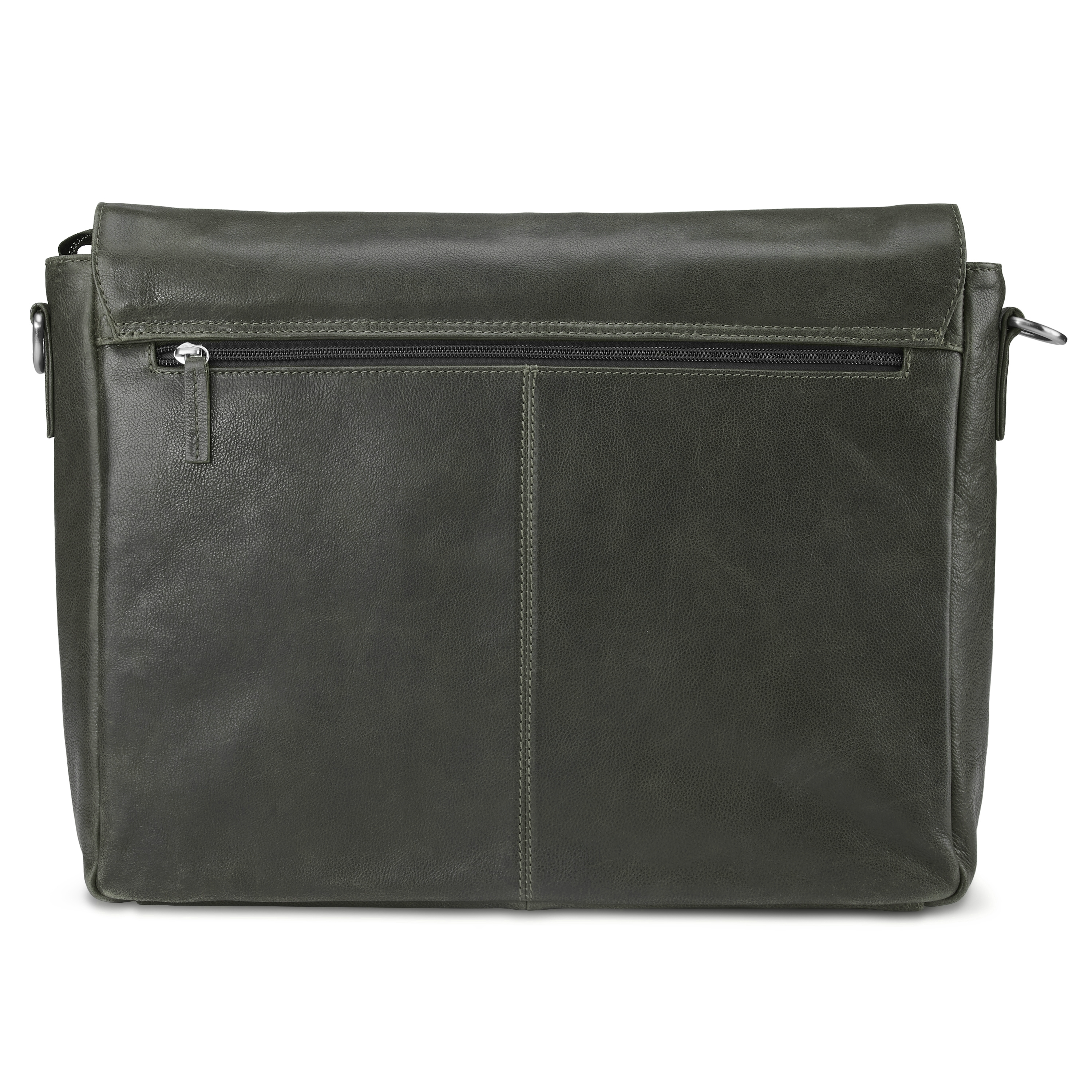 Licio Braungraue Leder Messenger Tasche - 5