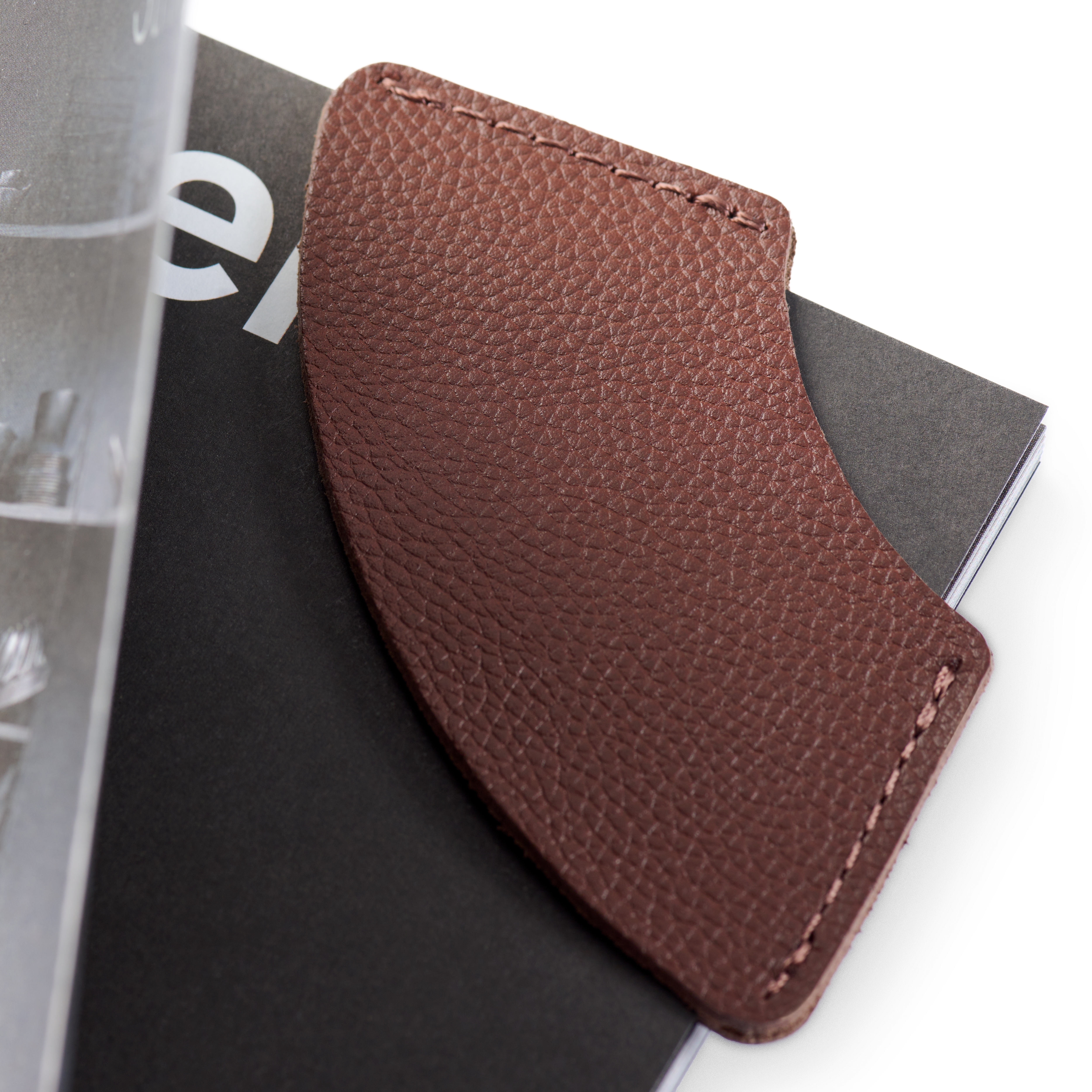 Boekenlegger | Donkerbruin Leer | Hoek - 3