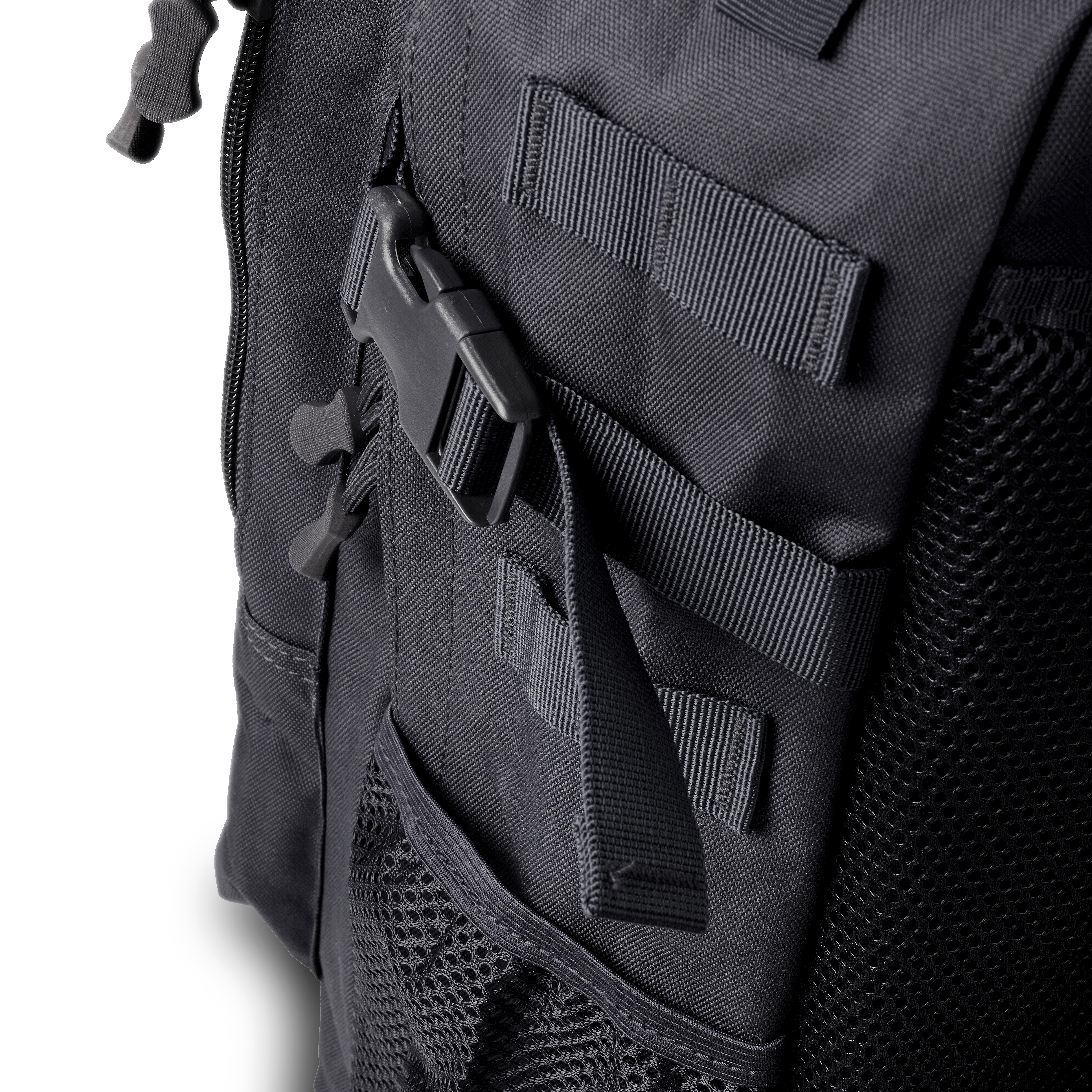 Expedition | Schwarzer taktischer Rucksack mit 35 L Volumen und mehreren Fächern sowie Patch-Fläche - 5