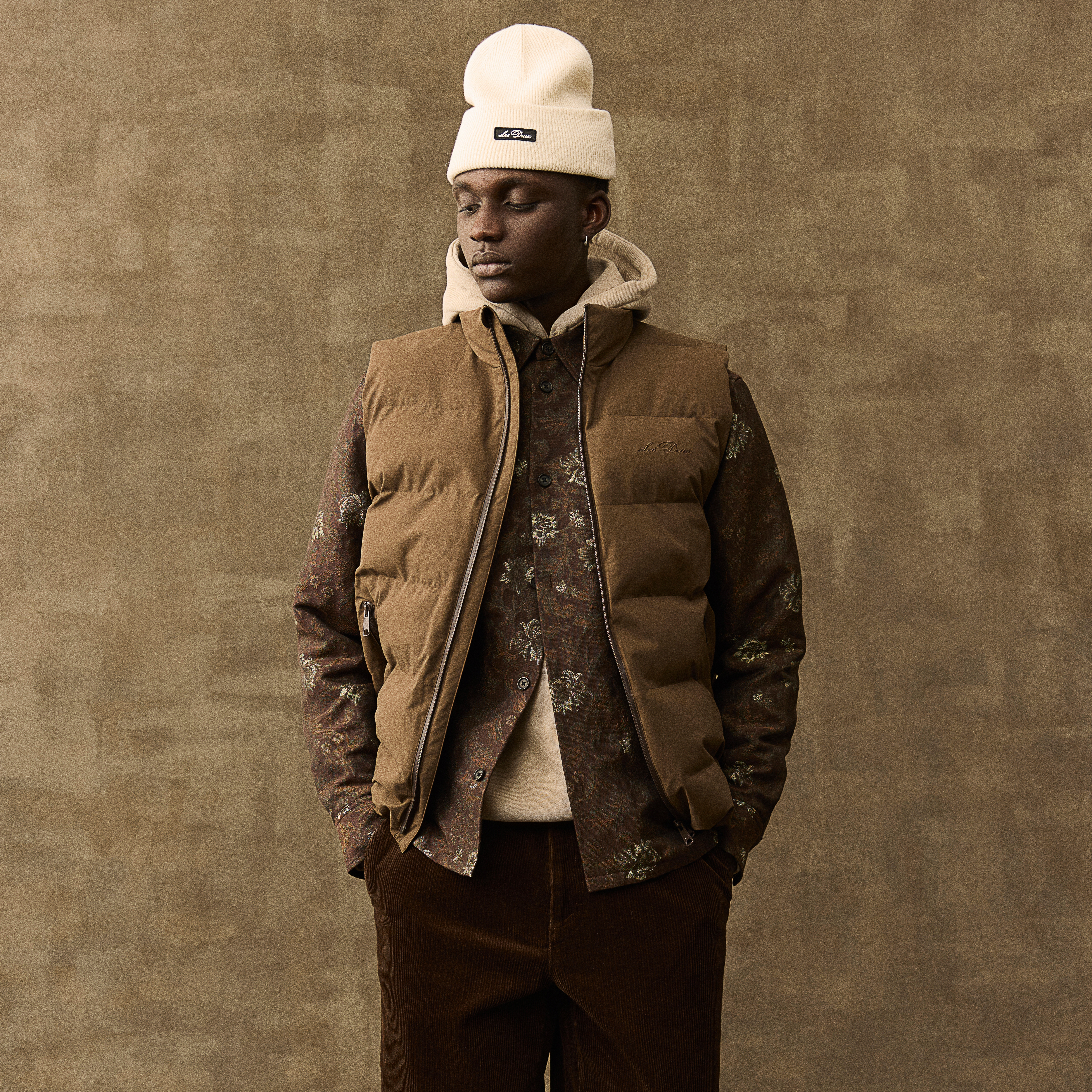 Les Deux | Wayne elfenbensvit mössa med logga - 3