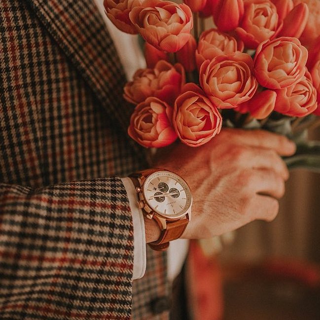 Troika II | Gold-Tone Dual-Time Watch With Gold-Tone Dial