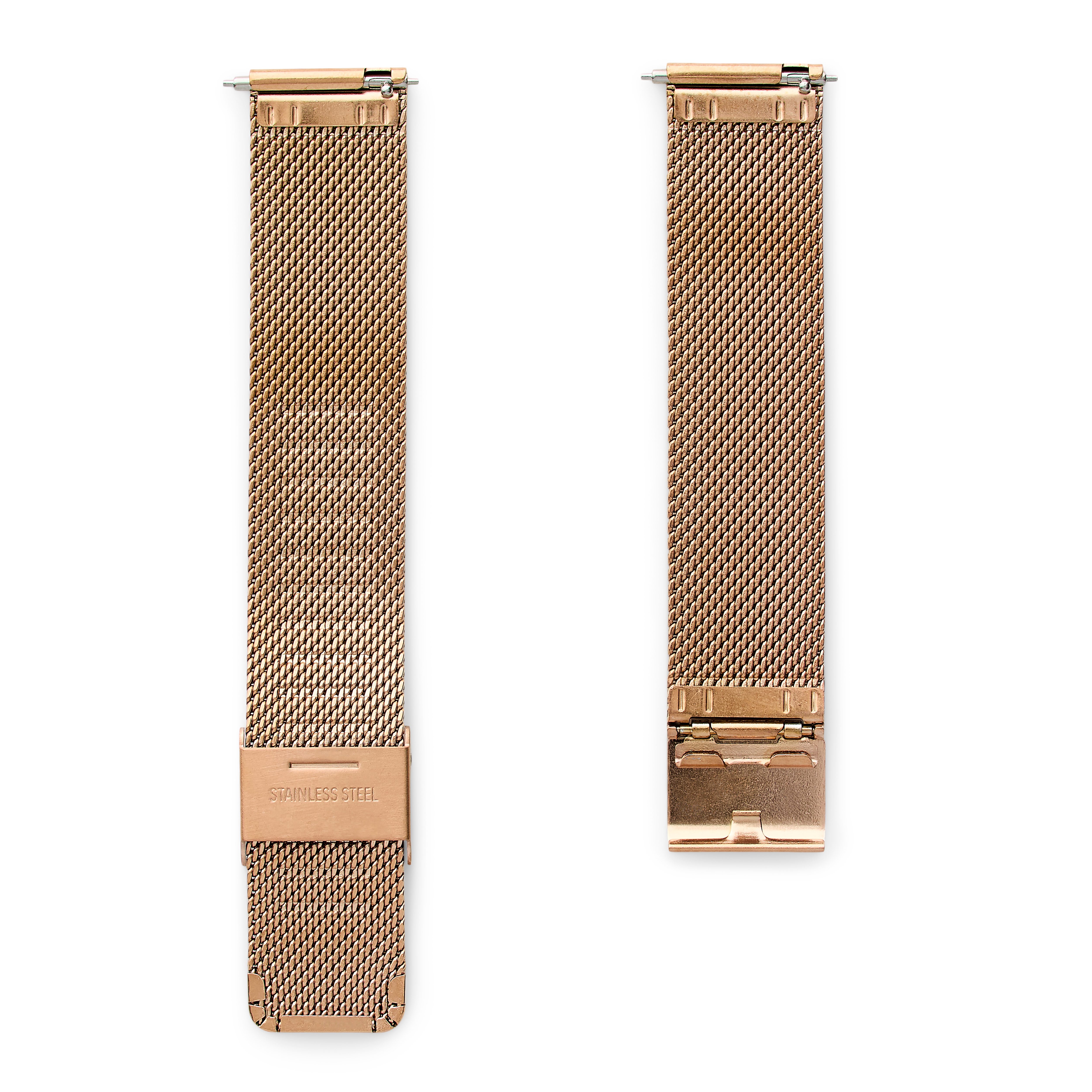 20mm Rose Gold-Tone Stainless Steel Mesh Watch Strap – Quick Release - 2