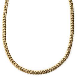 12mm Gold-Tone Steel Chain Necklace