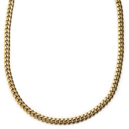 12 mm oceľový retiazkový náhrdelník v zlatej farbe