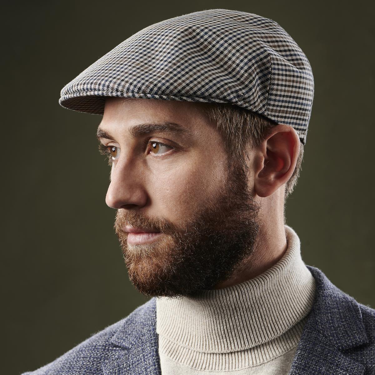 Massimo Brown & Navy Chequered Moda Flat Cap | In stock! | Fawler