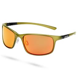 Zielone sportowe okulary klasy Premium