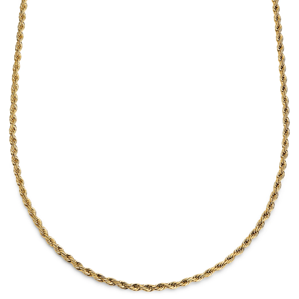 Tone Rope Essentials | 4 mm Gold-Tone Rope Chain Necklace | In stock! | Lucleon