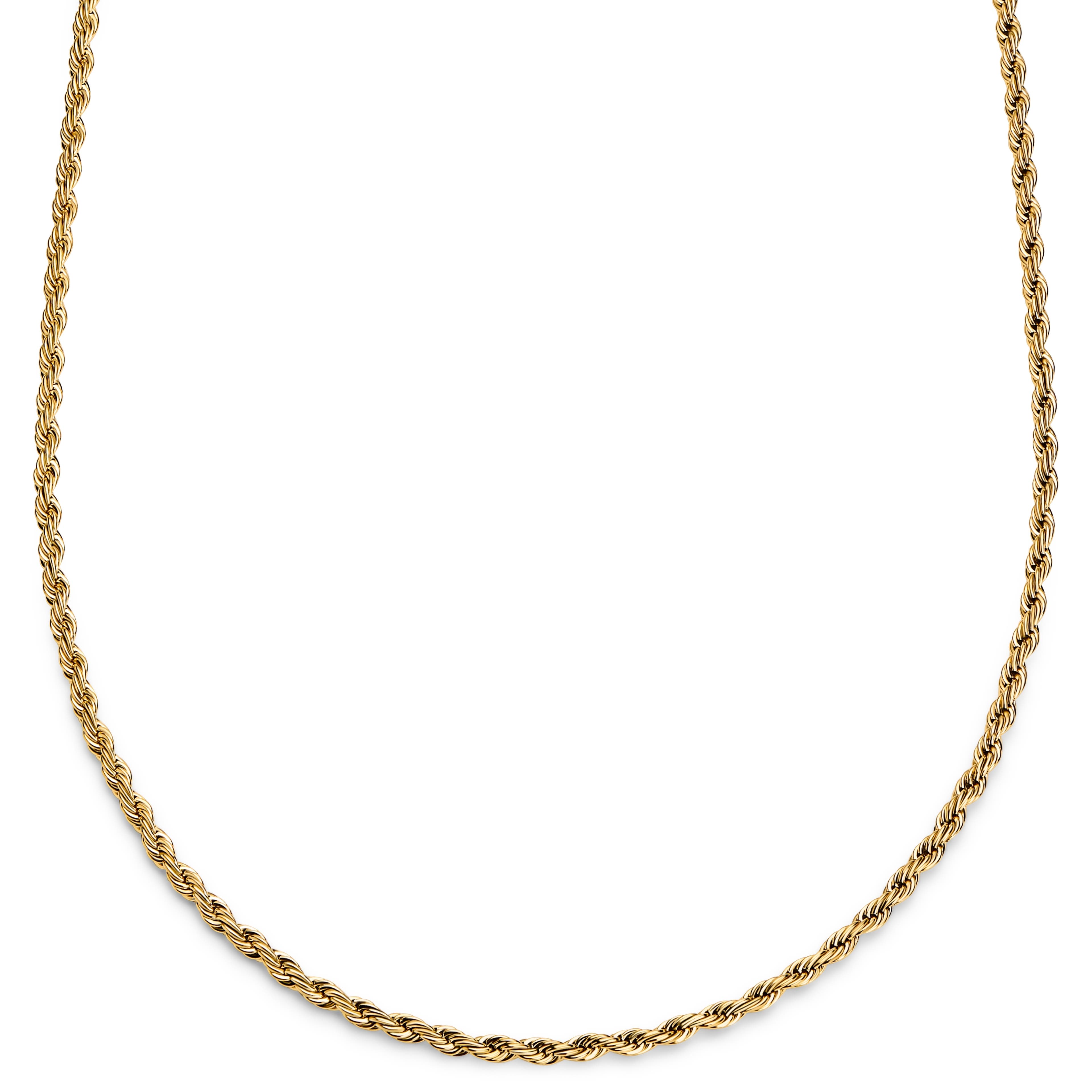 Essentials | 1/5" (4 mm) Gold-Tone Rope Chain Necklace