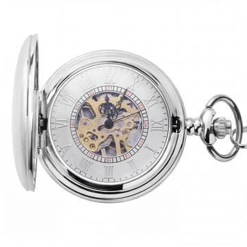 Concealed Silver-Tone Pocket Watch Concealed Silver-Tone Pocket Watch