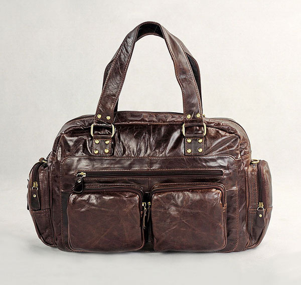 Wisel Dark Brown Leather Bag - 6