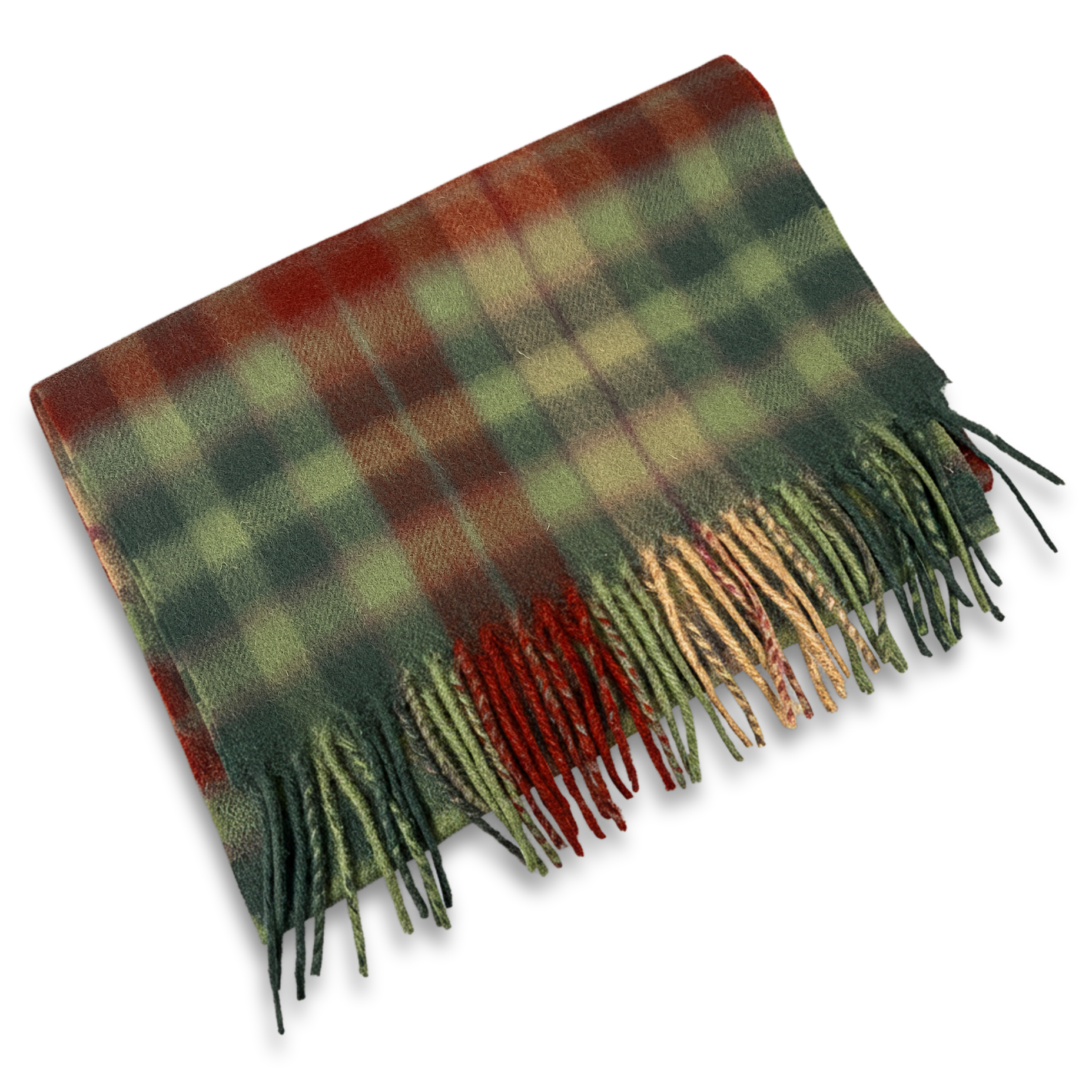 Highlands | Grøn & Rød Ternet Hunting Uldtørklæde - 3