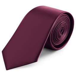 3 1/8" (8 cm) Crimson Satin Tie