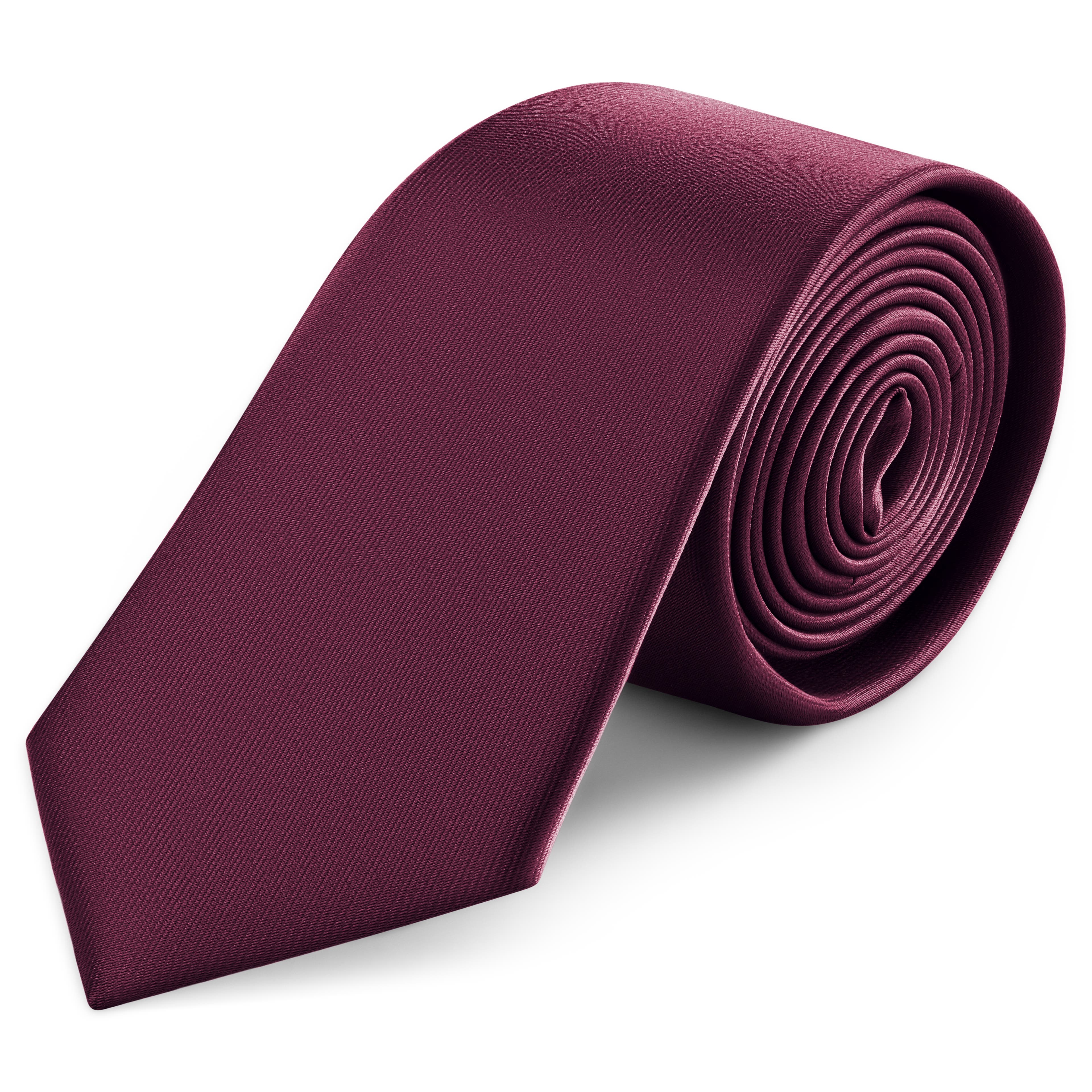 8 cm Karminrote Satin Krawatte