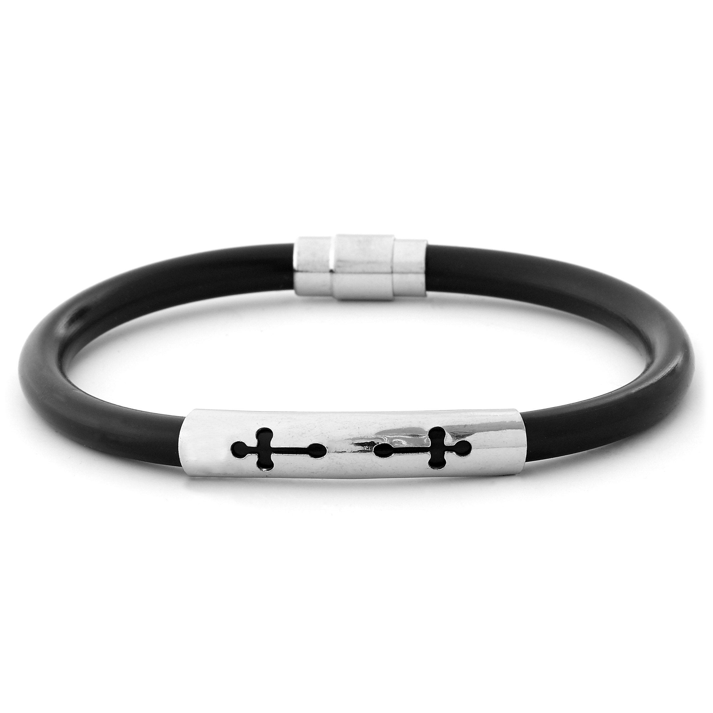 Schwarzes Kreuz Armband - 1