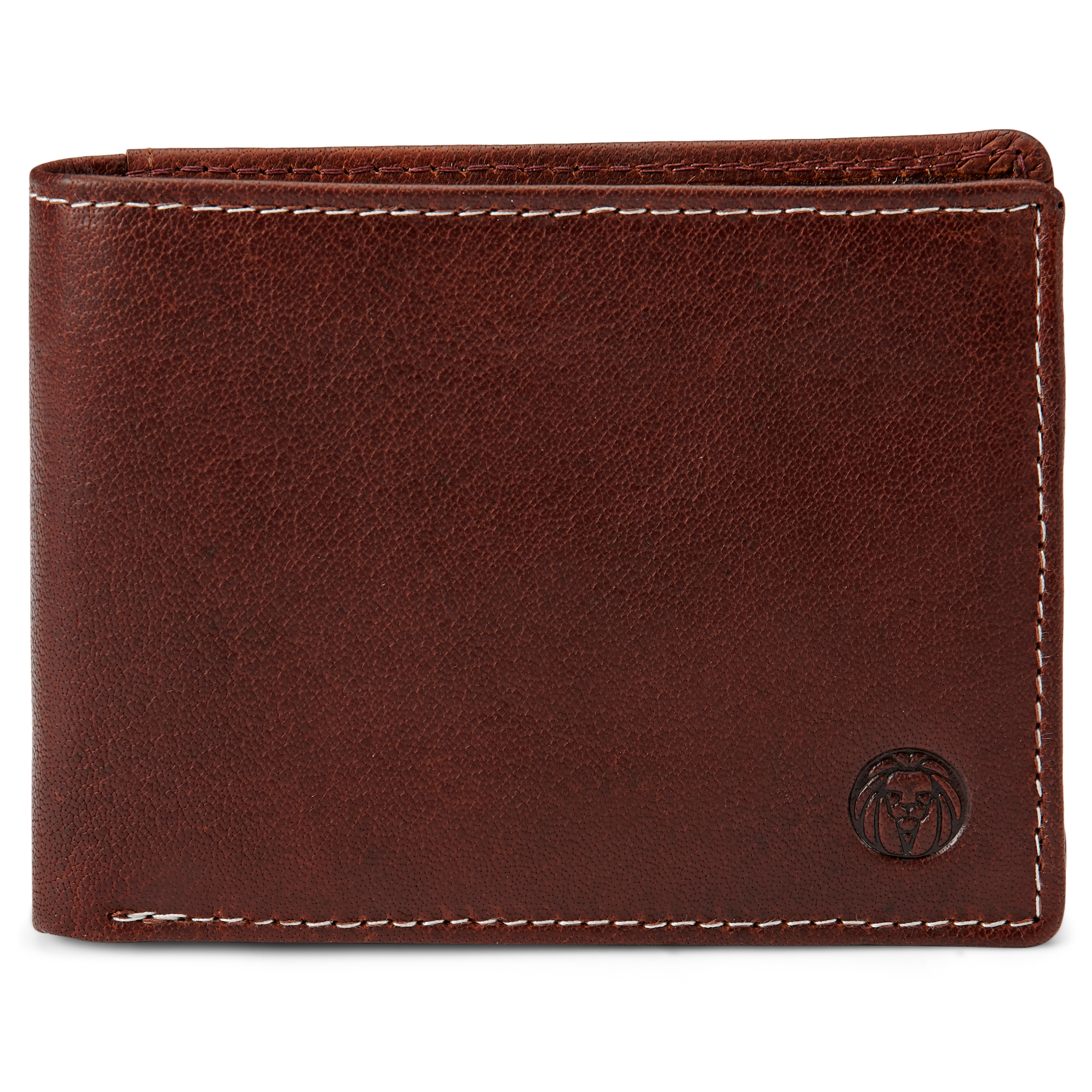 Portefeuille en cuir à rabat brun havane Montréal - 3