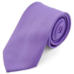 Světle fialová kravata 8 cm Basic